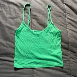 aeri neon green size xs cropped tank top